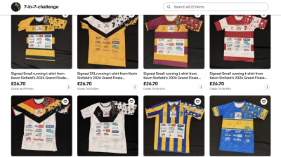 New autographed Sir Kev 7 in 7 Challenge items up for auction